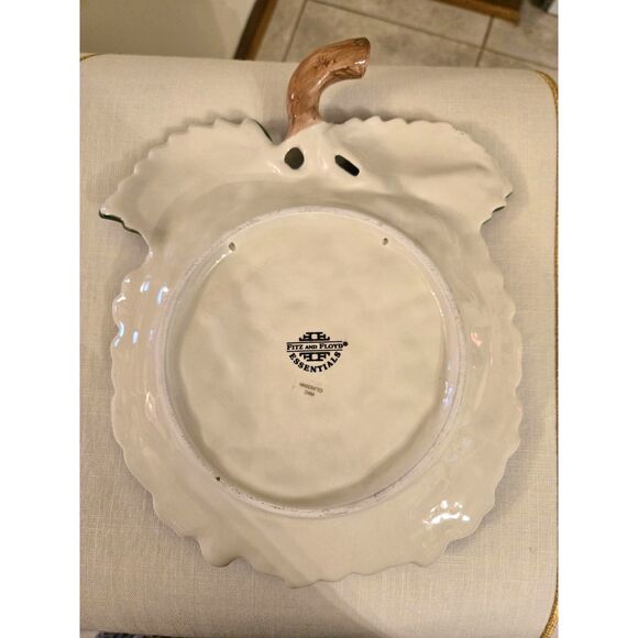 Fitz & Floyd Canape Plate Bountiful Blossoms 9.5" Small Chip Filled (see pic 2) - Picture 3 of 4